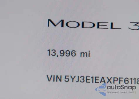 2023 Tesla Model 3 Rear-Wheel Drive from USA, damaged, VIN 5YJ3E1EAXPF611882